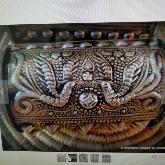 70's Vintage Sterling Phoenix Rising Cuffs - Picture 2 of 8